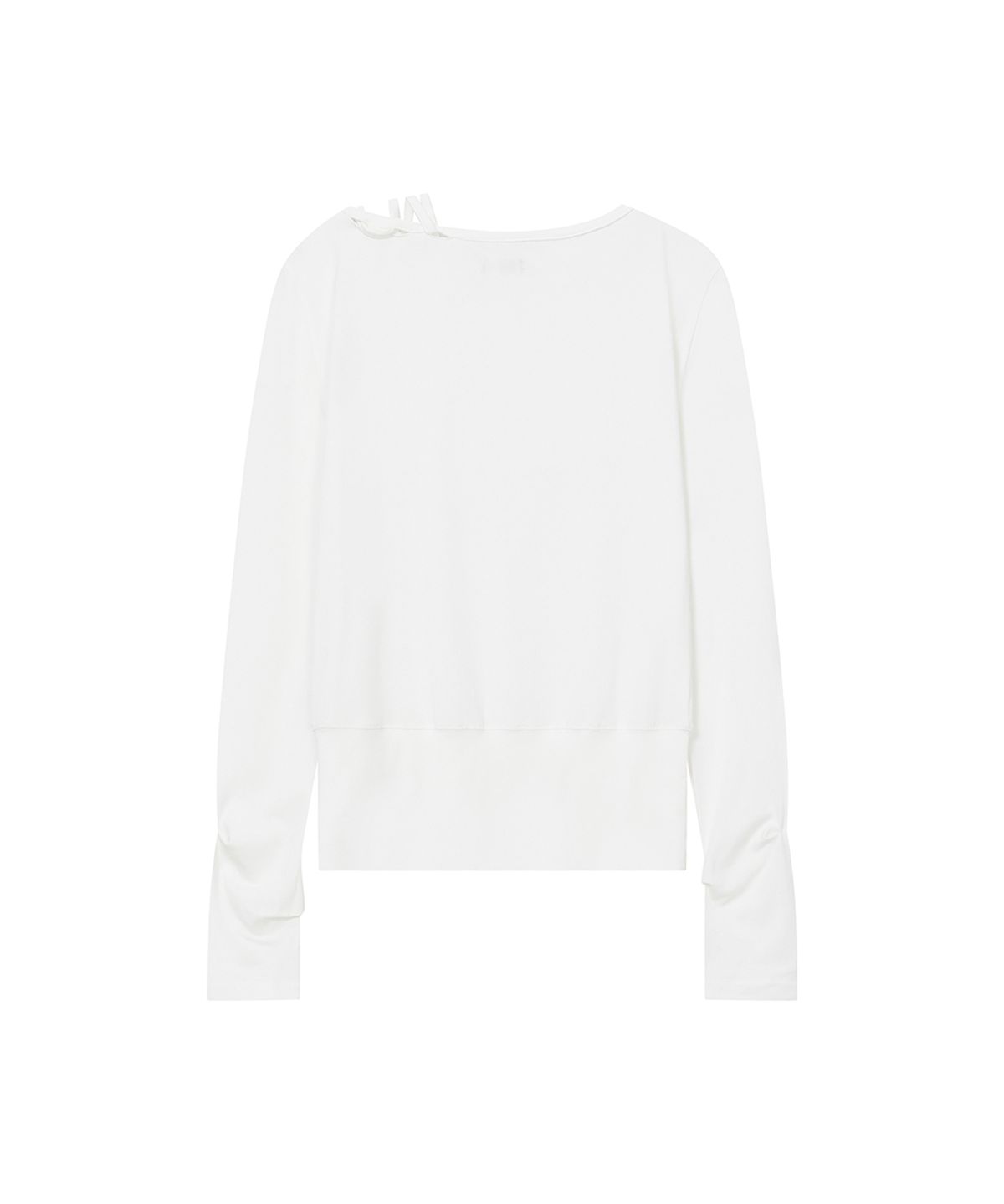 미세키서울(MISEKI SEOUL) Boat Neck String long sleeve WHITE