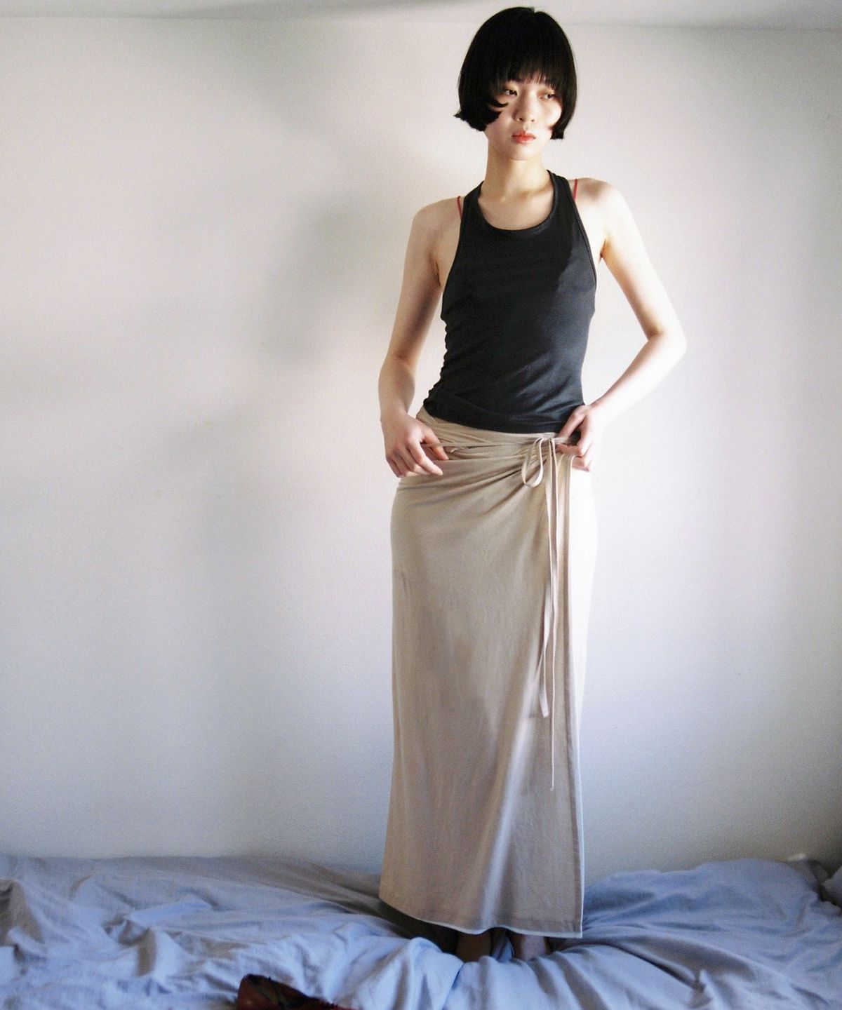 모링가(MORINGA) Twist Tank Top Grey