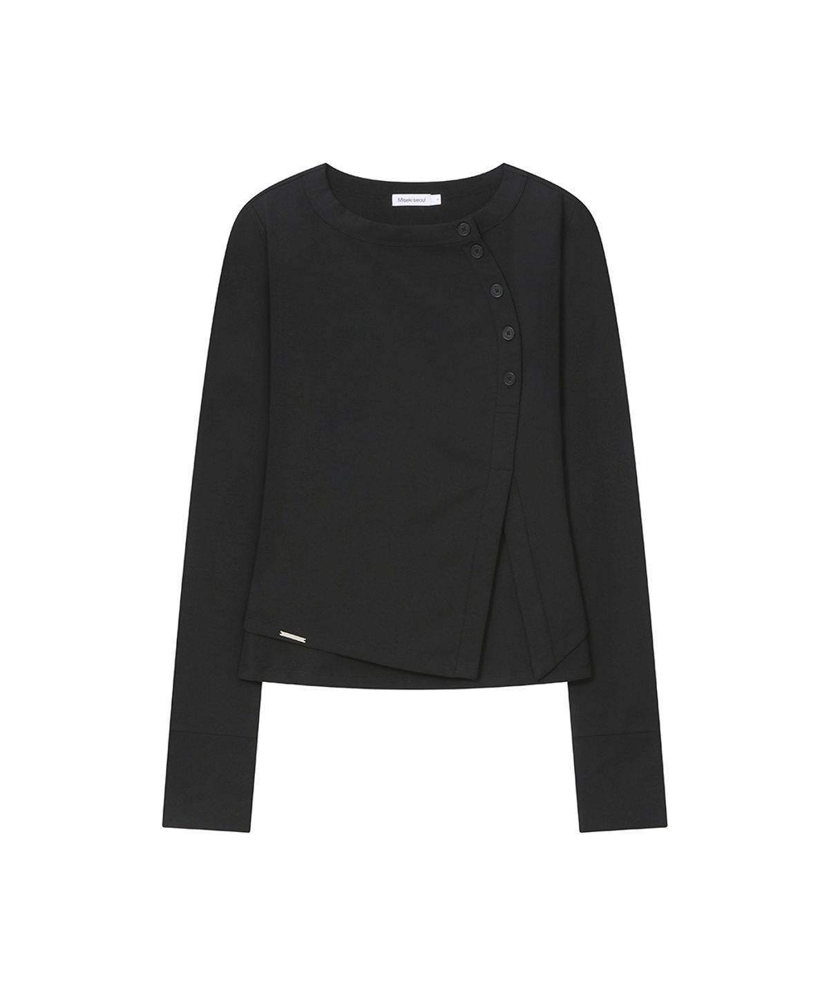 미세키서울(MISEKI SEOUL) Layered placket long sleeve BLACK