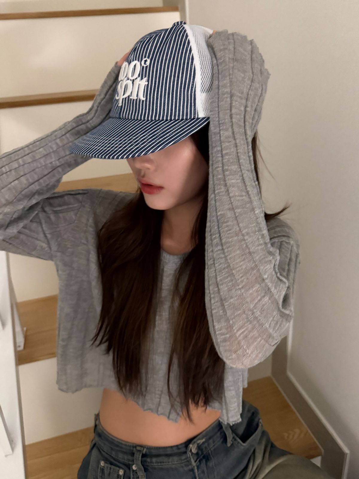 투에스핏(TOOSPIT) Stripe Mesh Cap (Navy)