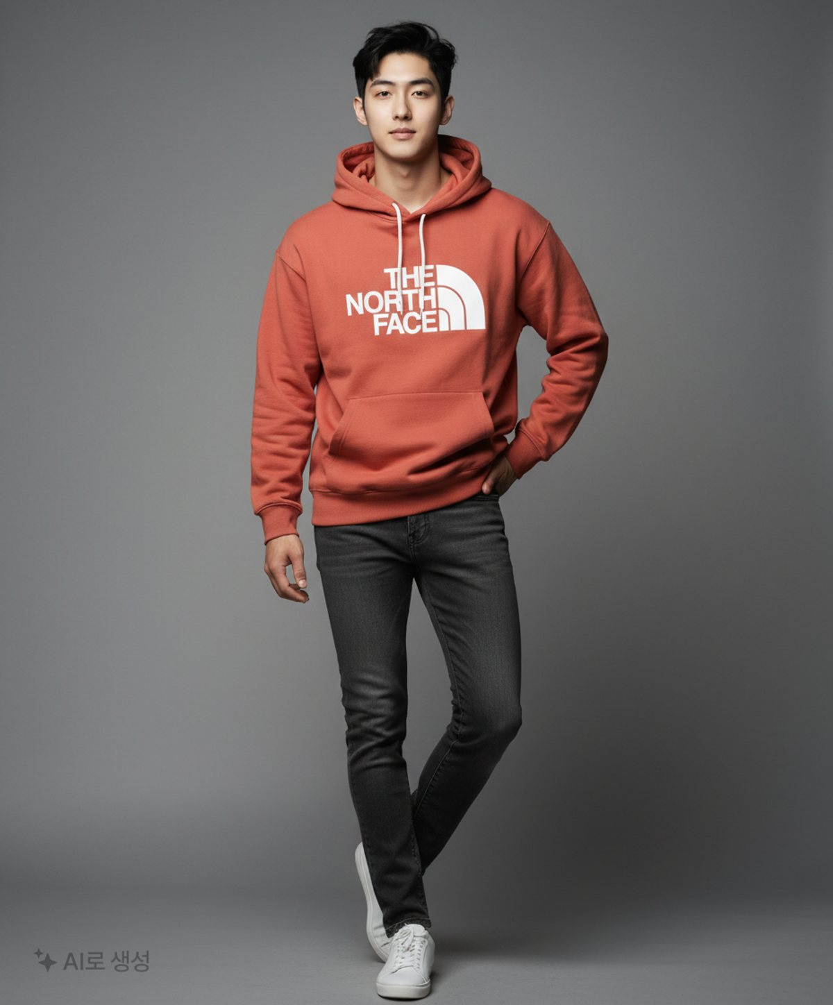 노스페이스(THE NORTH FACE) NM5PP41C 코튼 로고 리렉스 후디 110