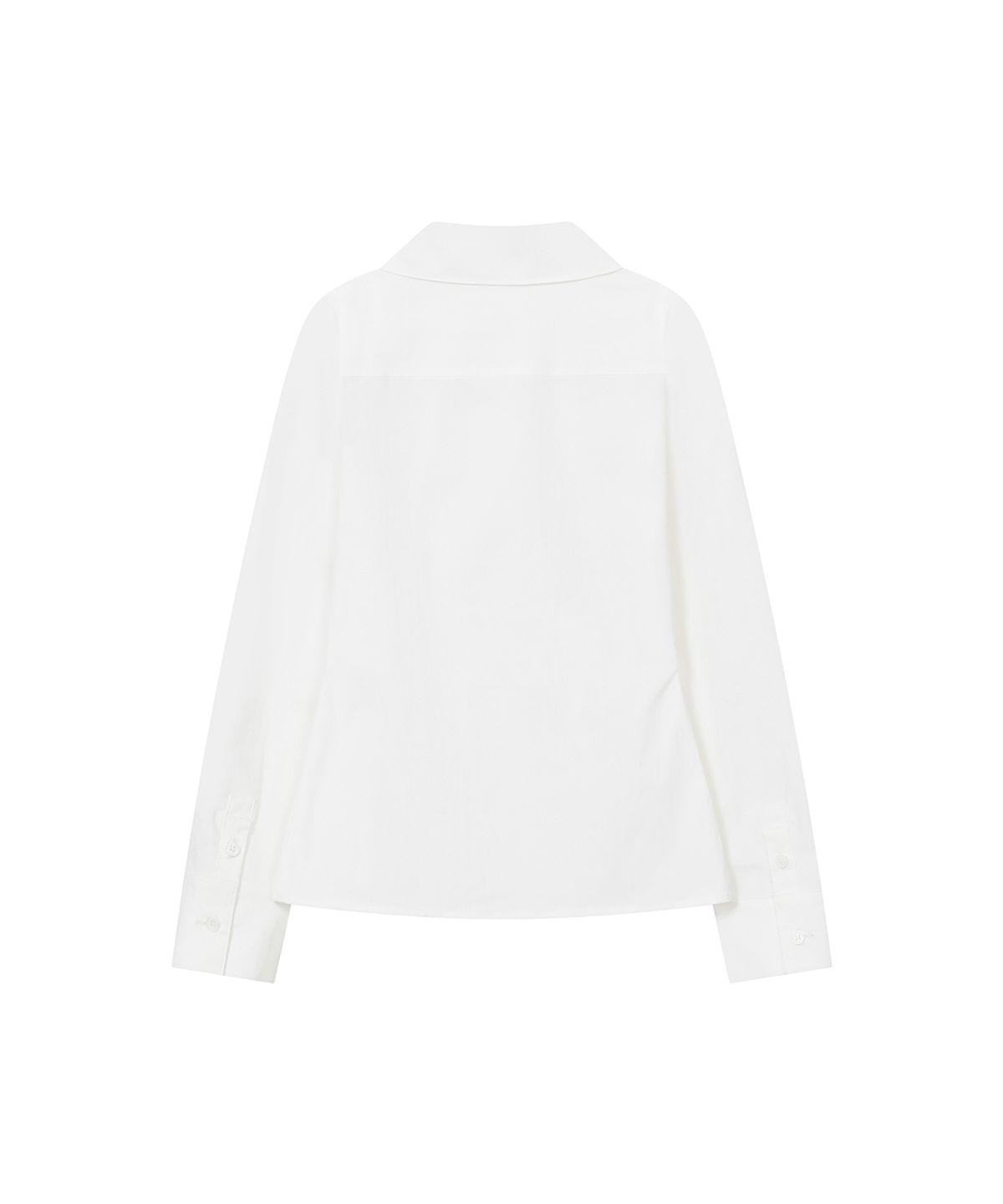 미세키서울(MISEKI SEOUL) Asymmetric shirring button shirt WHITE