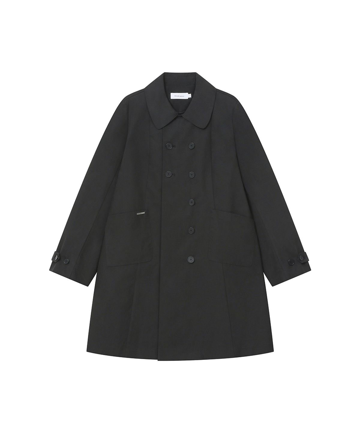미세키서울(MISEKI SEOUL) Double button pleats trench coat BLACK