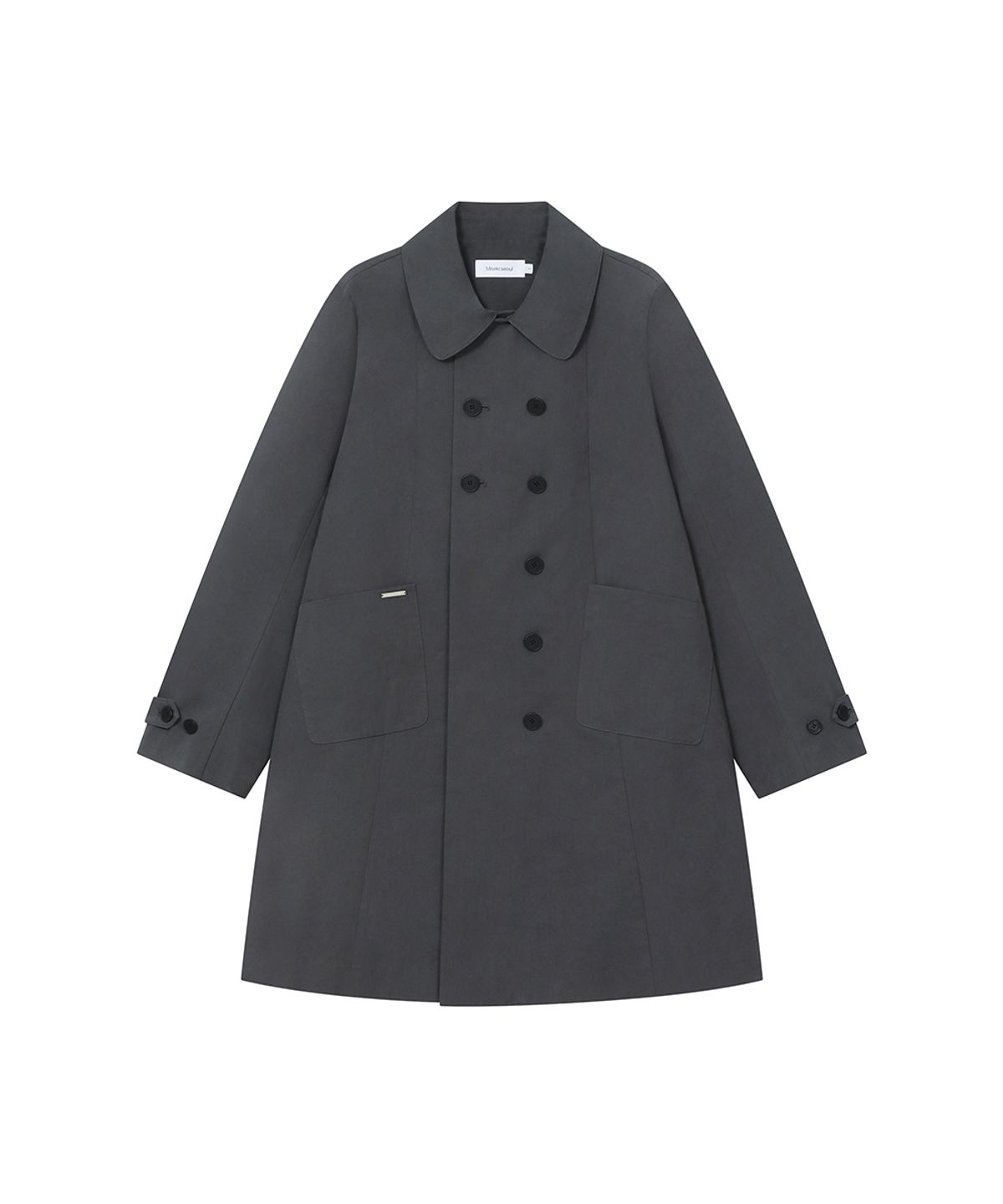 미세키서울(MISEKI SEOUL) Double button pleats trench coat CHARCOAL
