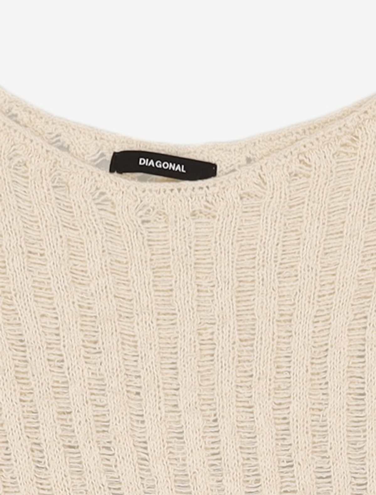 다이애그널(DIAGONAL) NETTING SLIT KNIT (ivory) FREE