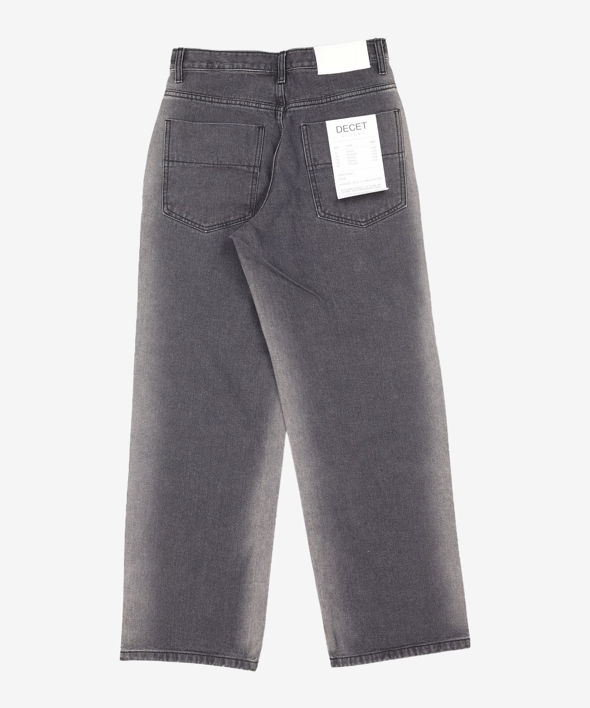 데케트(DECET) Mid Rise Wide Jeans DCPT027BlackCenter 28