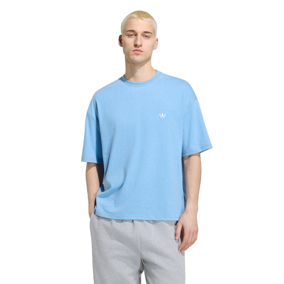 아디다스(ADIDAS) 트레포일 에센셜 멜란지 루즈 크롭 티 KV4890
