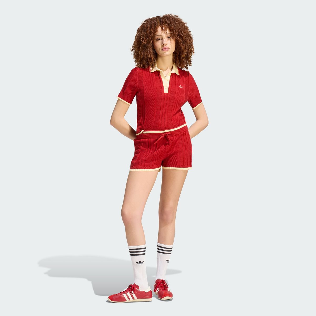 아디다스(ADIDAS) 케이블 니트 칼리 티 폴로 KR7060