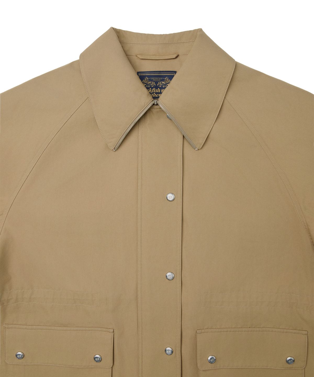 락피쉬웨더웨어(ROCKFISH WEATHERWEAR) BIG COLLAR JACKET - BEIGE
