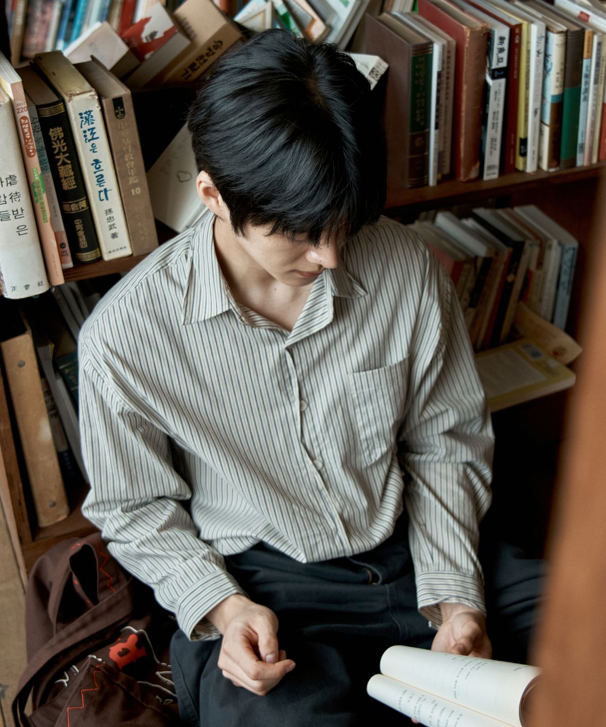 와르(WAAR) M2601 빈티지 스프라이트 셔츠_멀티 스트라이프