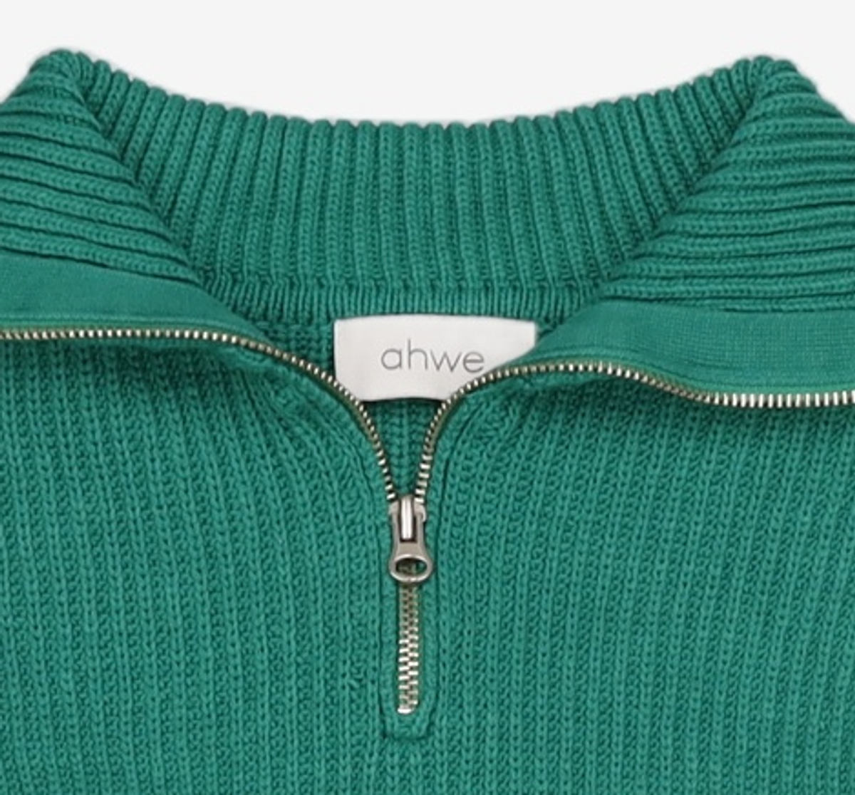 아위(AHWE) Collar Half Zip-up Knit_GREEN FREE