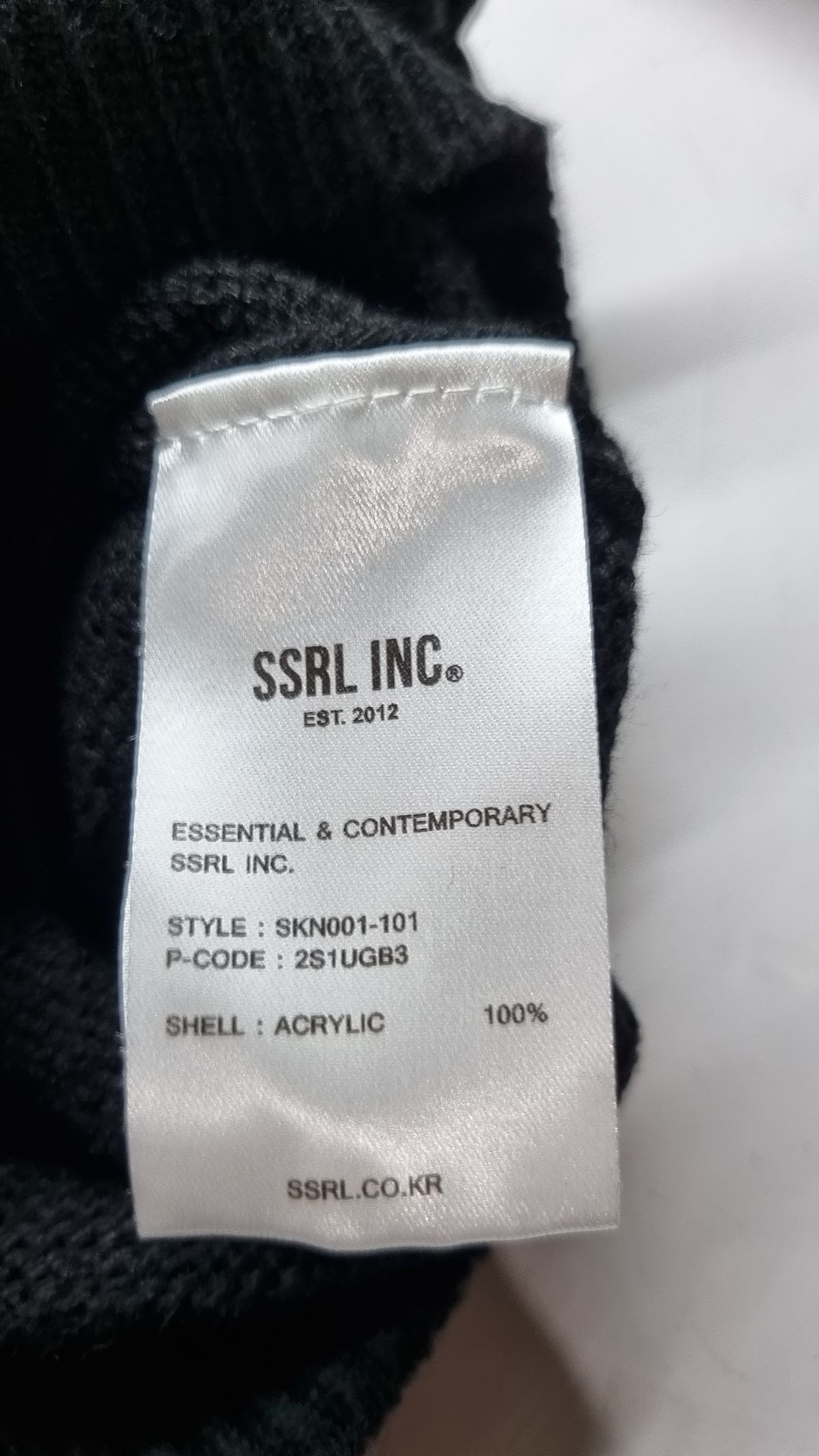 에스에스알엘(SSRL) meridienne crew neck knit / black L