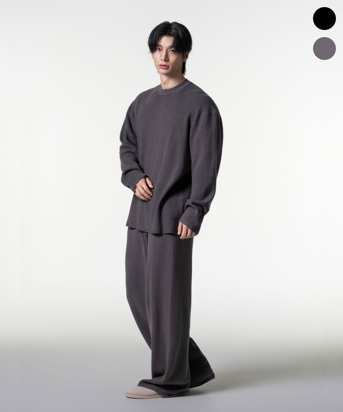 어센더(ASCENDER) 와플 니트 라운지 팬츠 2color