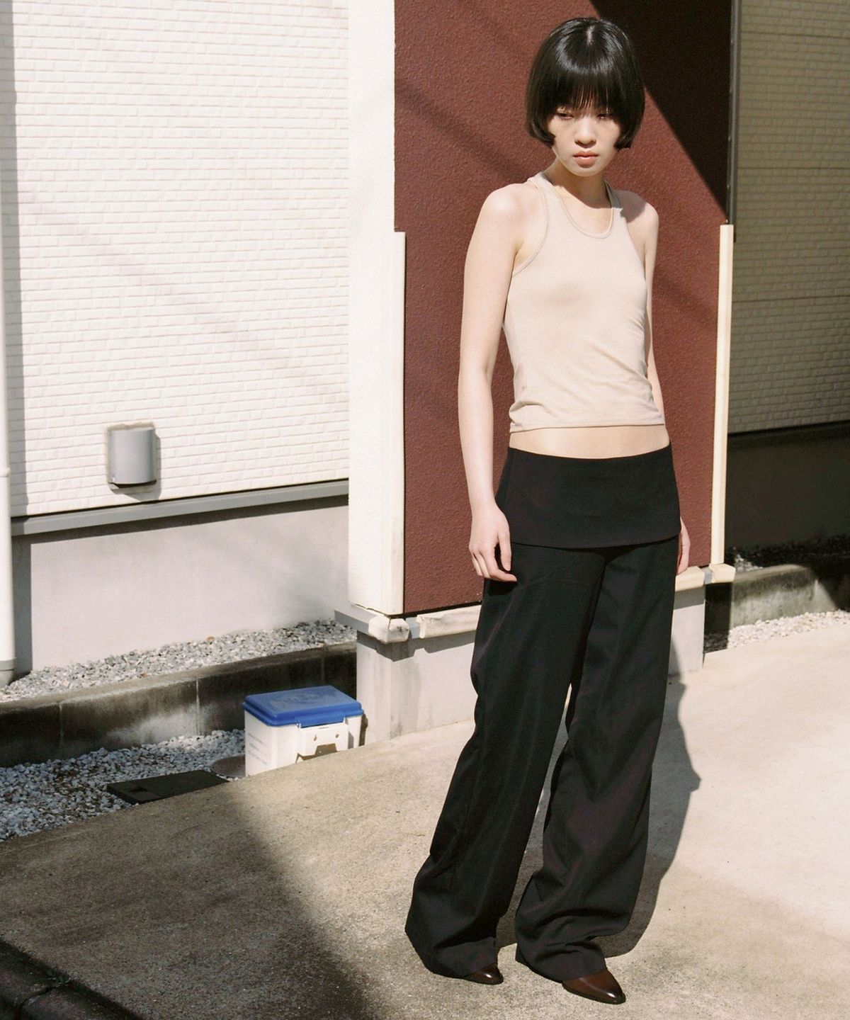 모링가(MORINGA) Waist Point Trouser Warm Black