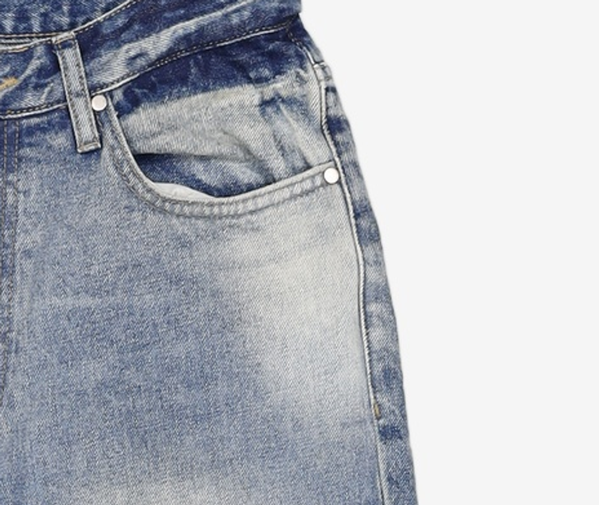 마틴플랜(MARTIN PLAN) Contrast Laser Jeans - BLUE 100