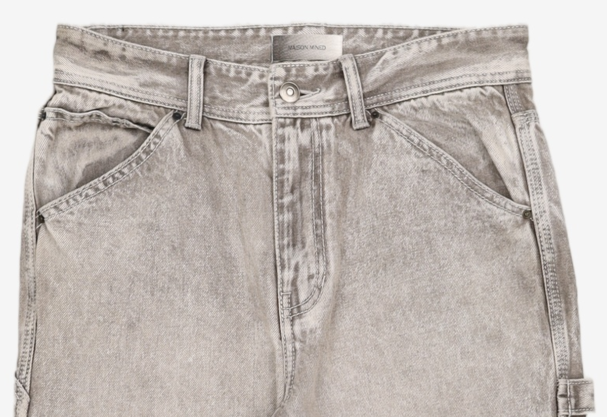 메종미네드(MAISON MINED) WHITE SPREAD CARPENTER DENIM-WHITE 46