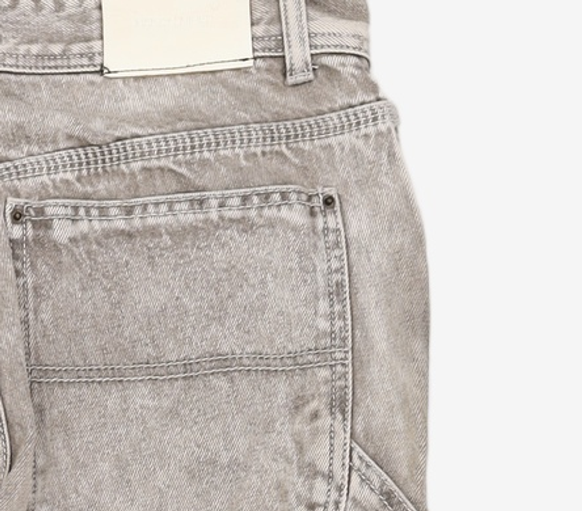 메종미네드(MAISON MINED) WHITE SPREAD CARPENTER DENIM-WHITE 46