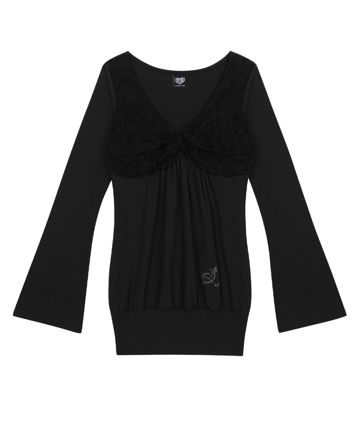 러브이즈트루(LUVISTRUE) RL BALLOON SHIRRING TOP(BLACK)