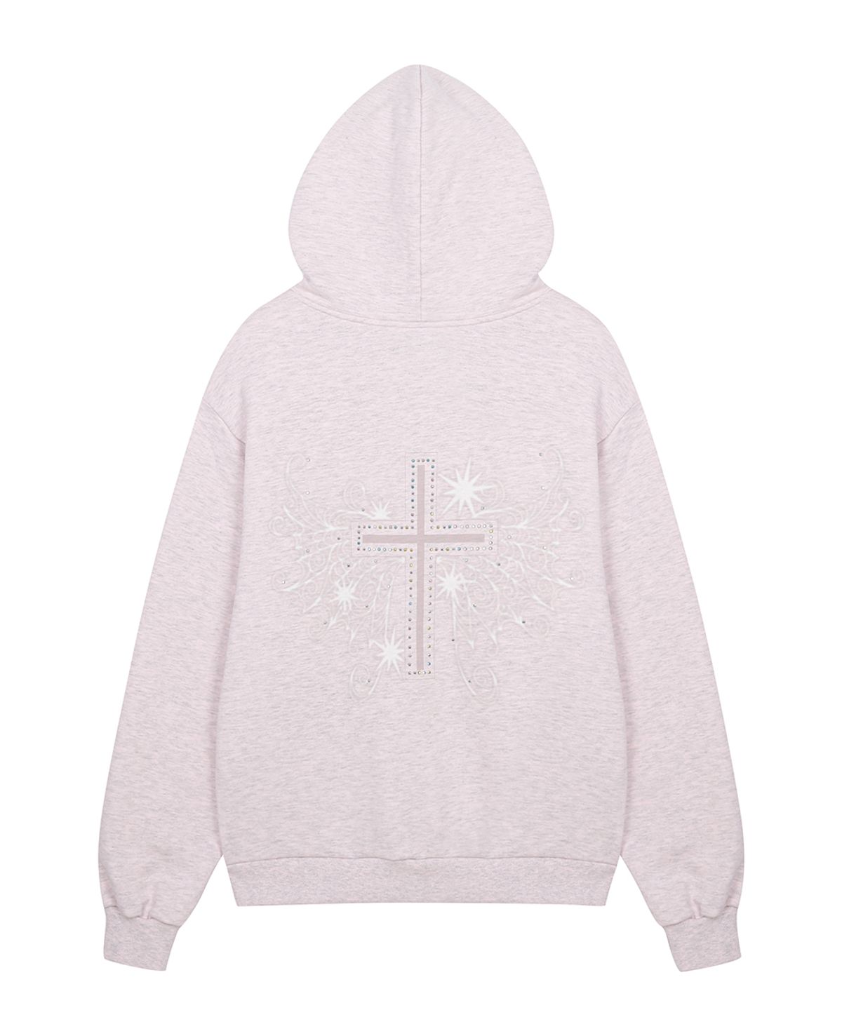 러브이즈트루(LUVISTRUE) RL CROSS COLORSTONE HOOD ZIP UP(PINK)