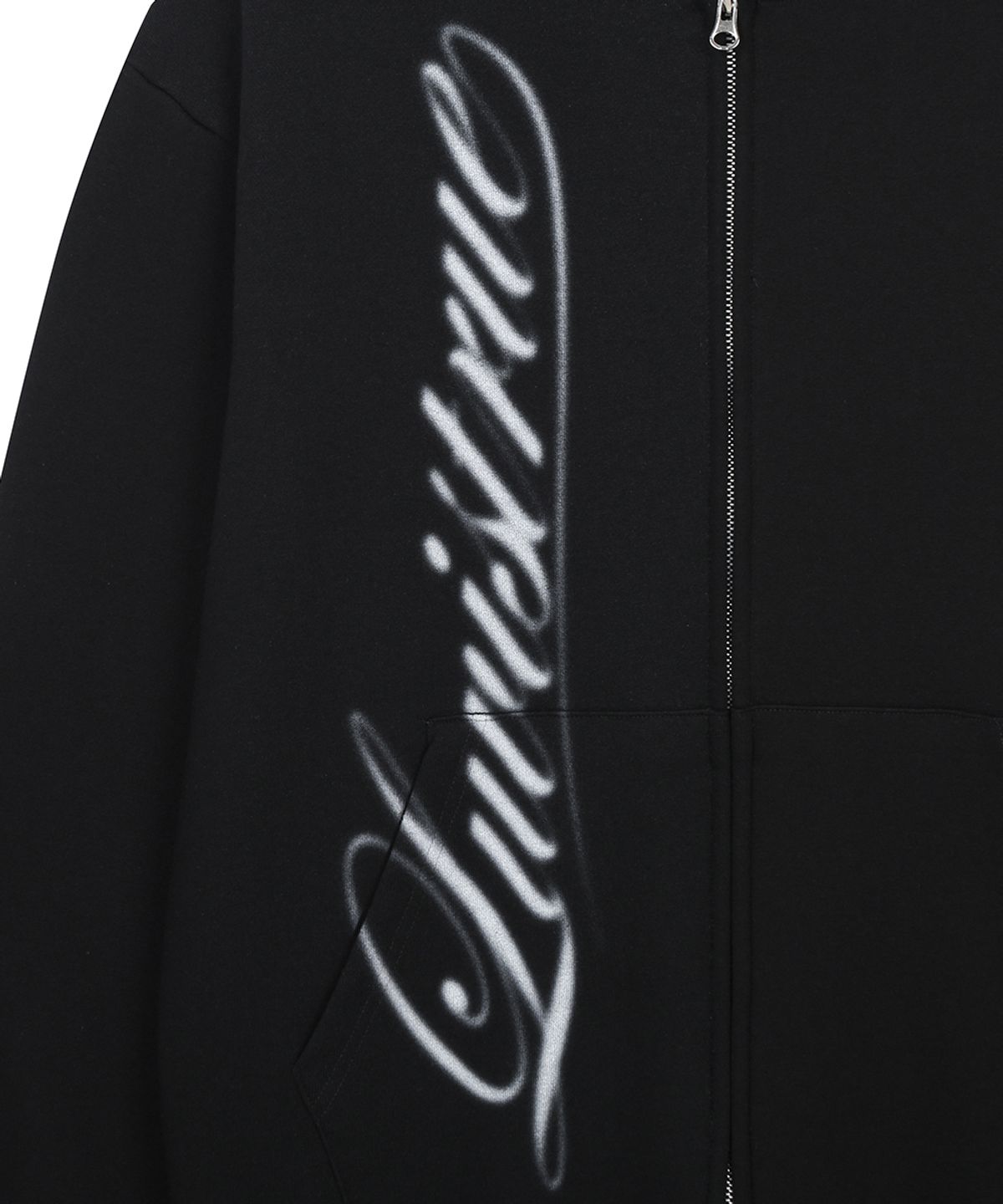 러브이즈트루(LUVISTRUE) RL CROSS COLORSTONE HOOD ZIP UP(BLACK)