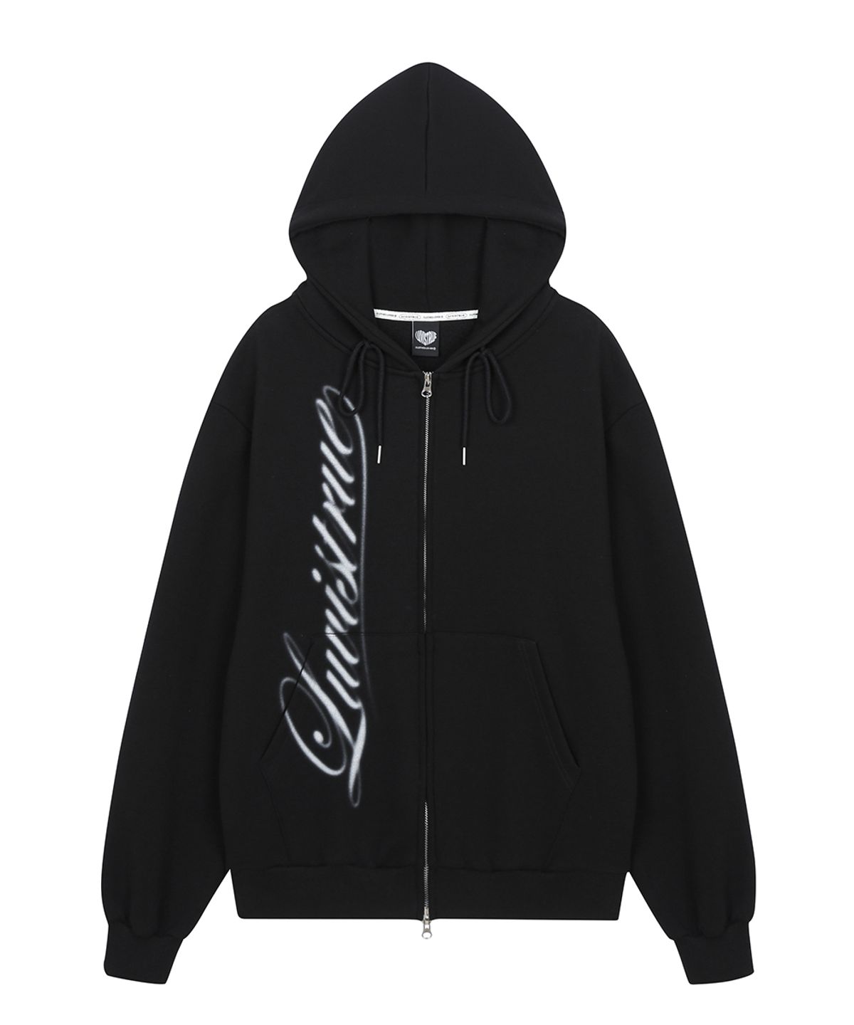 러브이즈트루(LUVISTRUE) RL CROSS COLORSTONE HOOD ZIP UP(BLACK)