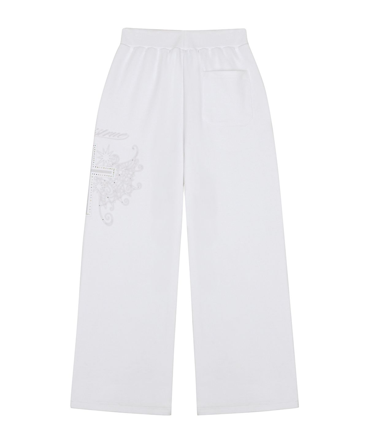 러브이즈트루(LUVISTRUE) RL CROSS COLORSTONE TRAINING PANTS(WHITE)