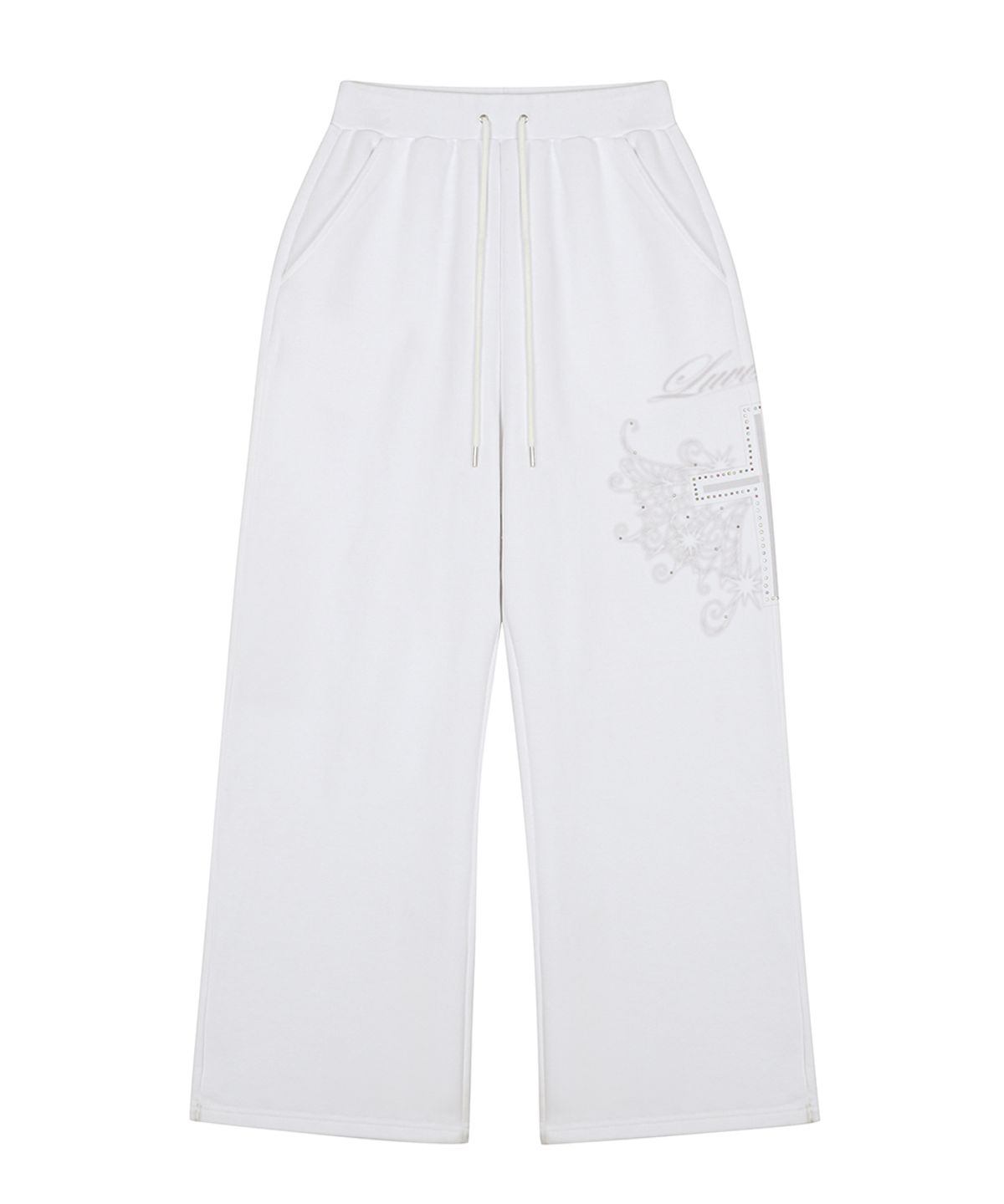 러브이즈트루(LUVISTRUE) RL CROSS COLORSTONE TRAINING PANTS(WHITE)