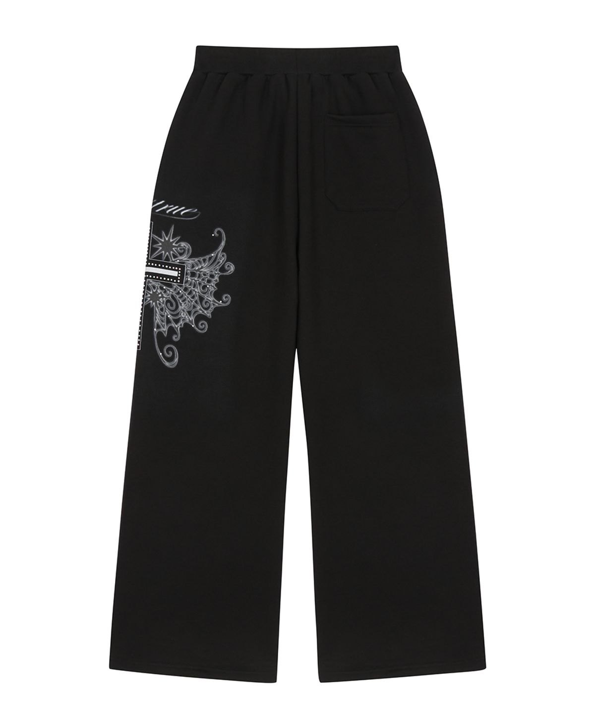 러브이즈트루(LUVISTRUE) RL CROSS COLORSTONE TRAINING PANTS(BLACK)