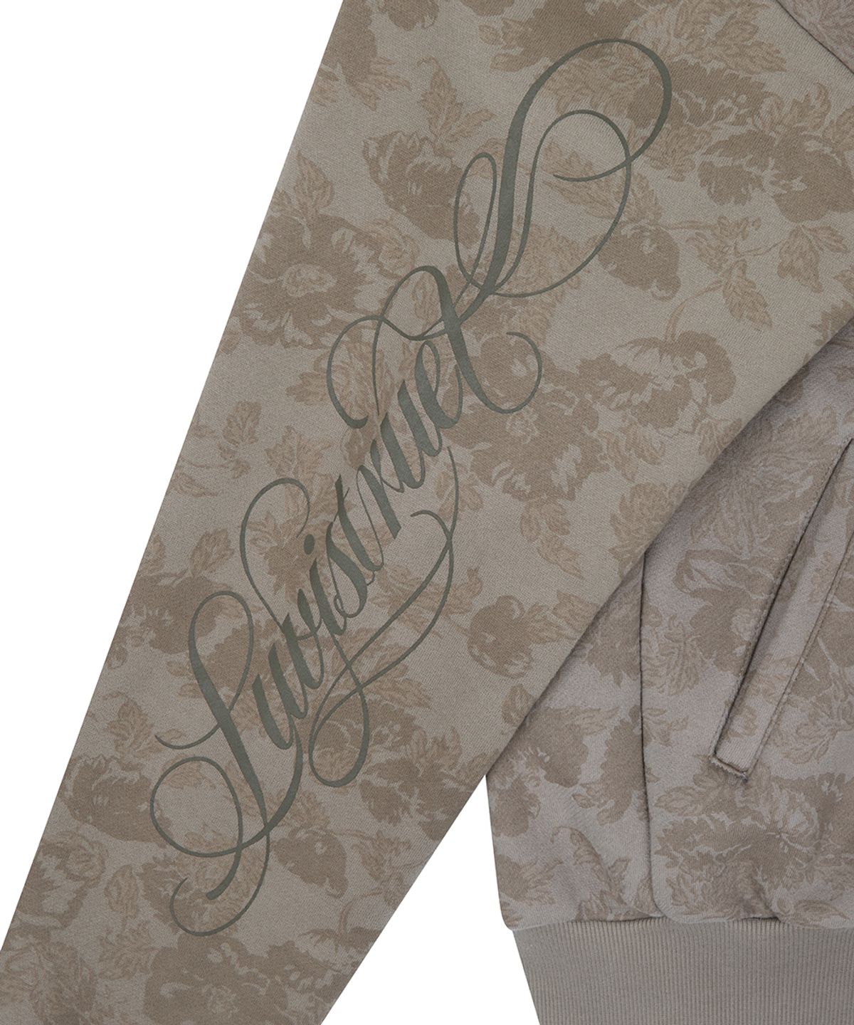 러브이즈트루(LUVISTRUE) RL CROSS LETTERING FUR HOOD ZIP UP(BROWN)