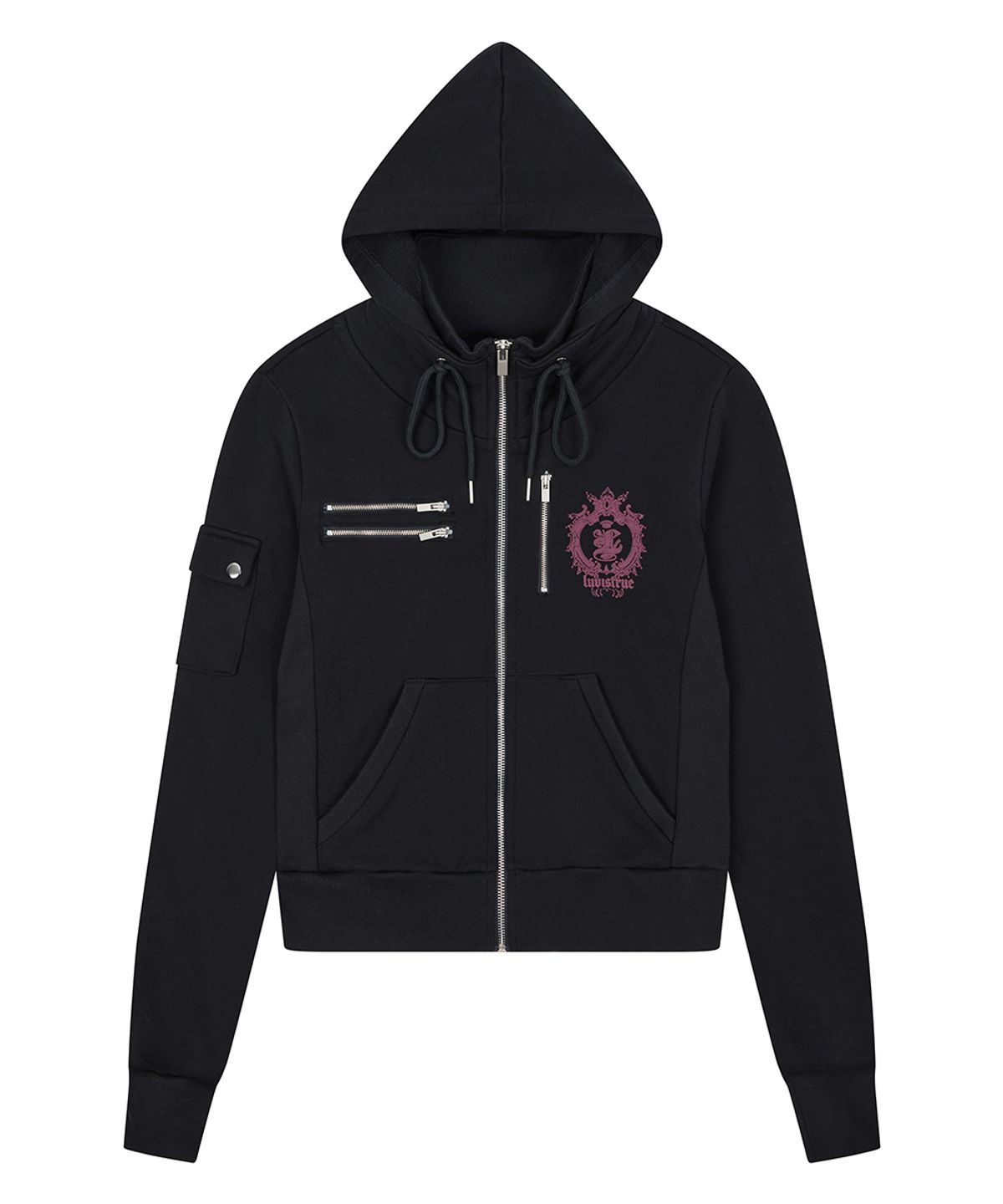 러브이즈트루(LUVISTRUE) RL CROWN HOOD ZIP UP(BLACK)