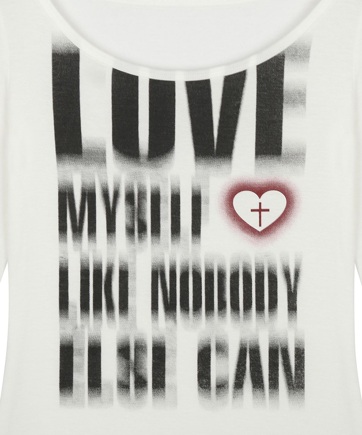 러브이즈트루(LUVISTRUE) RL DISTORTED LETTERING TEE(WHITE)