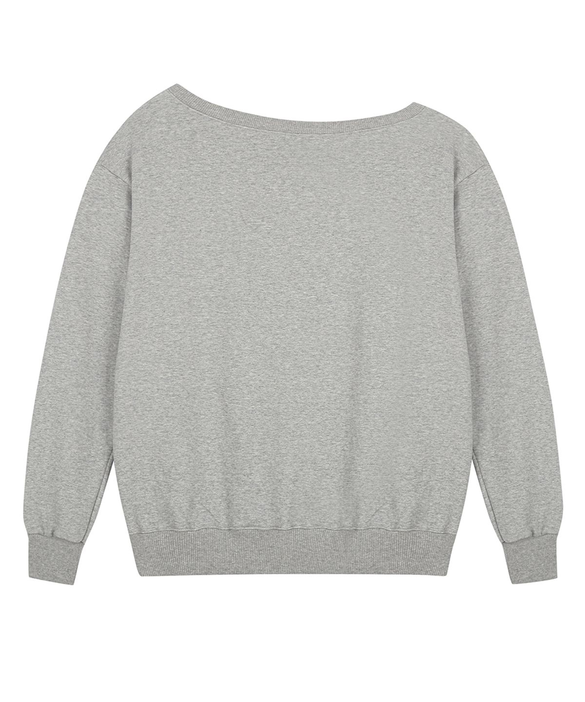 러브이즈트루(LUVISTRUE) RL EYELET ONE SHOULDER SWEATSHIRT(GRAY)