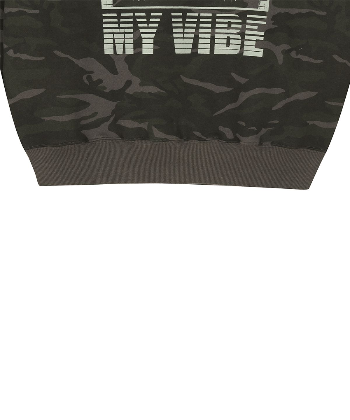러브이즈트루(LUVISTRUE) RL EYELET ONE SHOULDER SWEATSHIRT(CAMO)