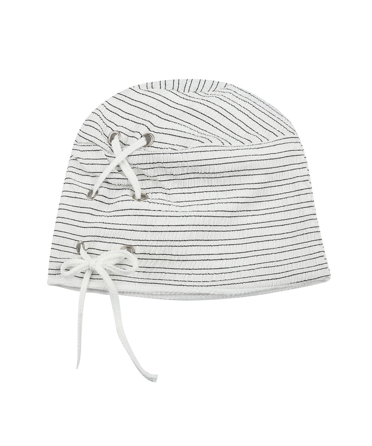 러브이즈트루(LUVISTRUE) RL EYELET STRING BEANIE(WHITE)