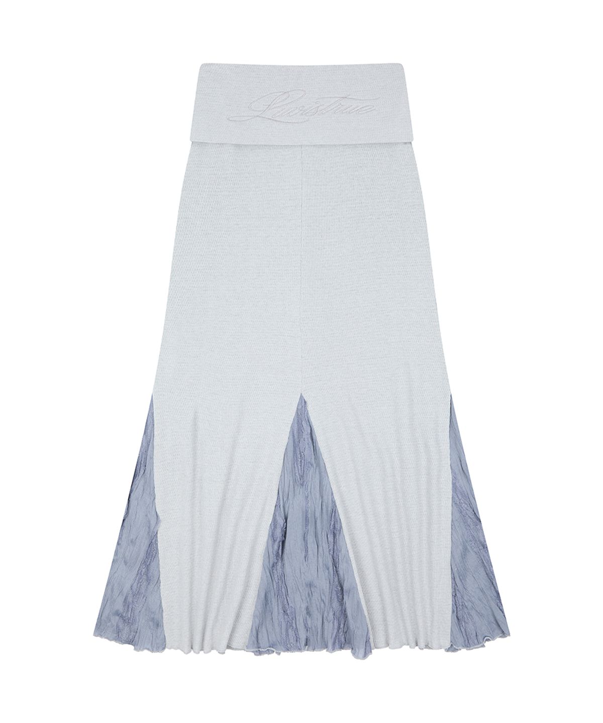 러브이즈트루(LUVISTRUE) RL FOLDING LONG SKIRT(GRAY)