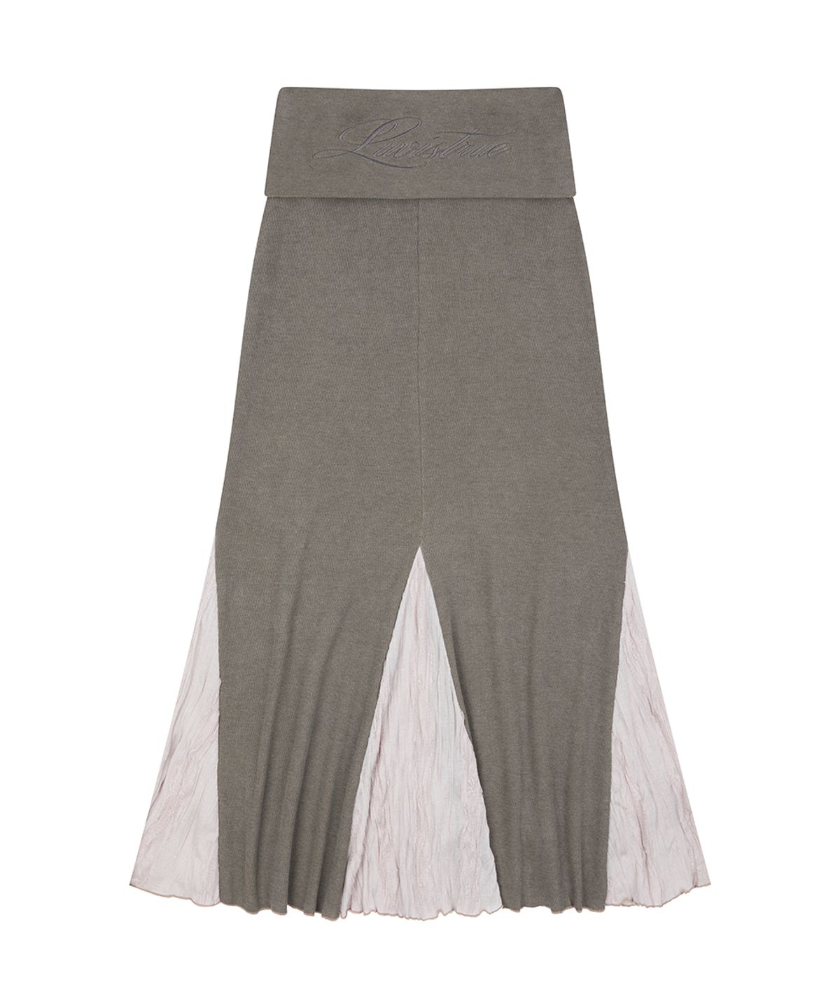 러브이즈트루(LUVISTRUE) RL FOLDING LONG SKIRT(BROWN)