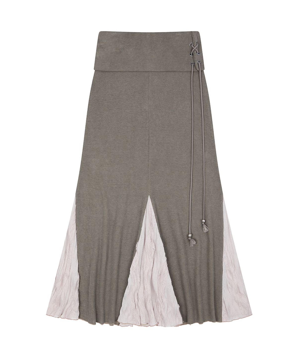 러브이즈트루(LUVISTRUE) RL FOLDING LONG SKIRT(BROWN)
