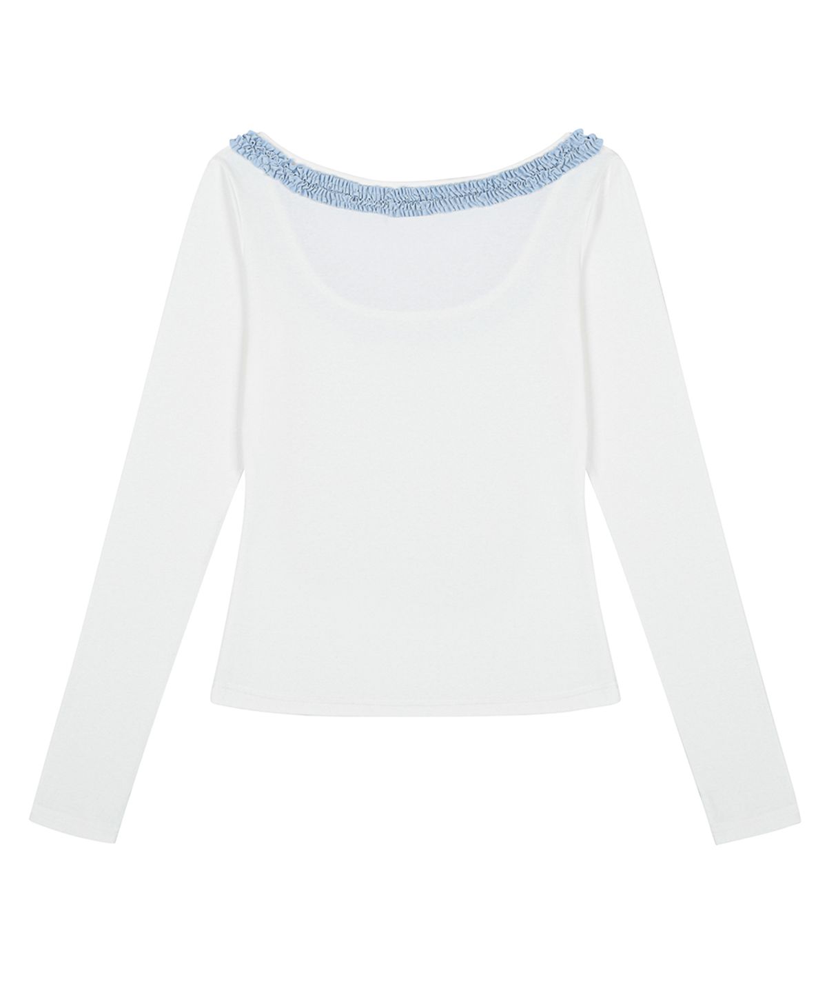 러브이즈트루(LUVISTRUE) RL FRILL SLEEVE TEE(WHITE)