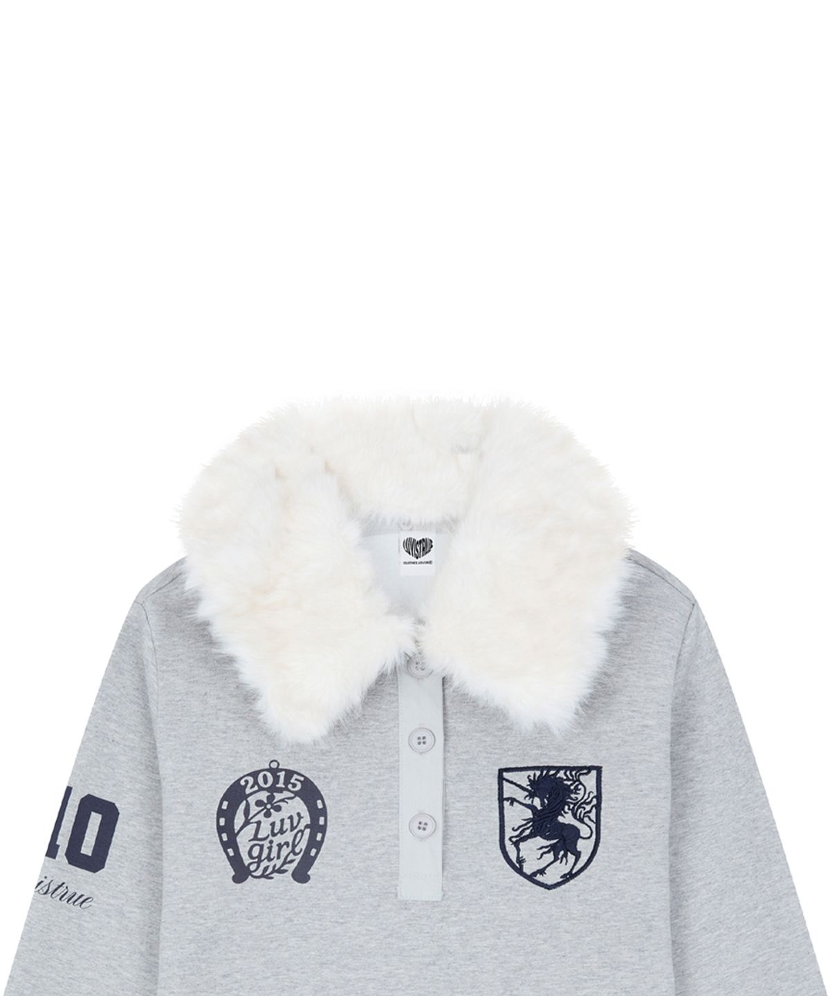 러브이즈트루(LUVISTRUE) RL FUR COLLAR SLEEVE(GRAY)