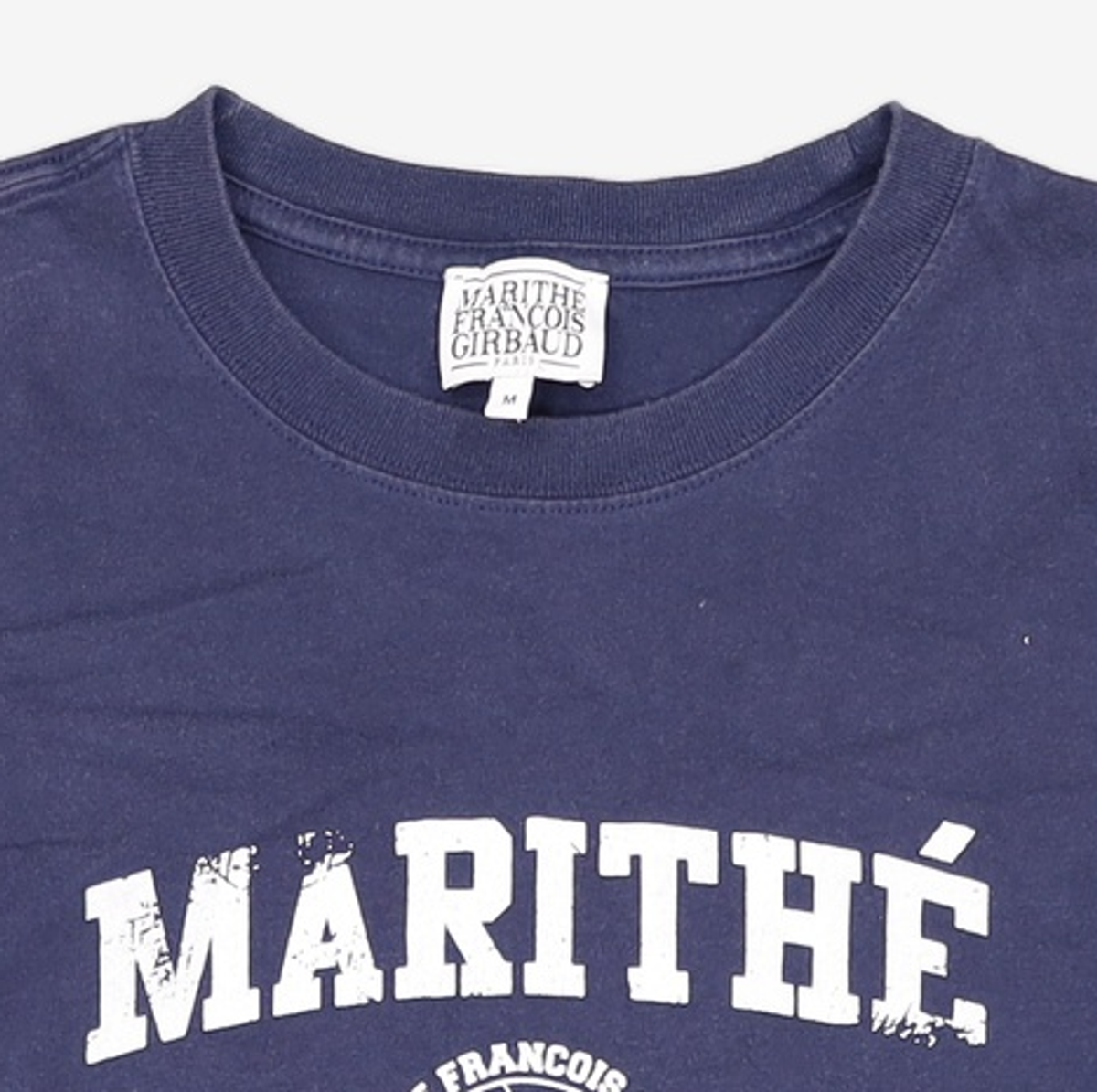 마리떼 프랑소와 저버(MARITHÉ + FRANҪOIS GIRBAUD) VINTAGE COLLEGE LOGO TEE navy M