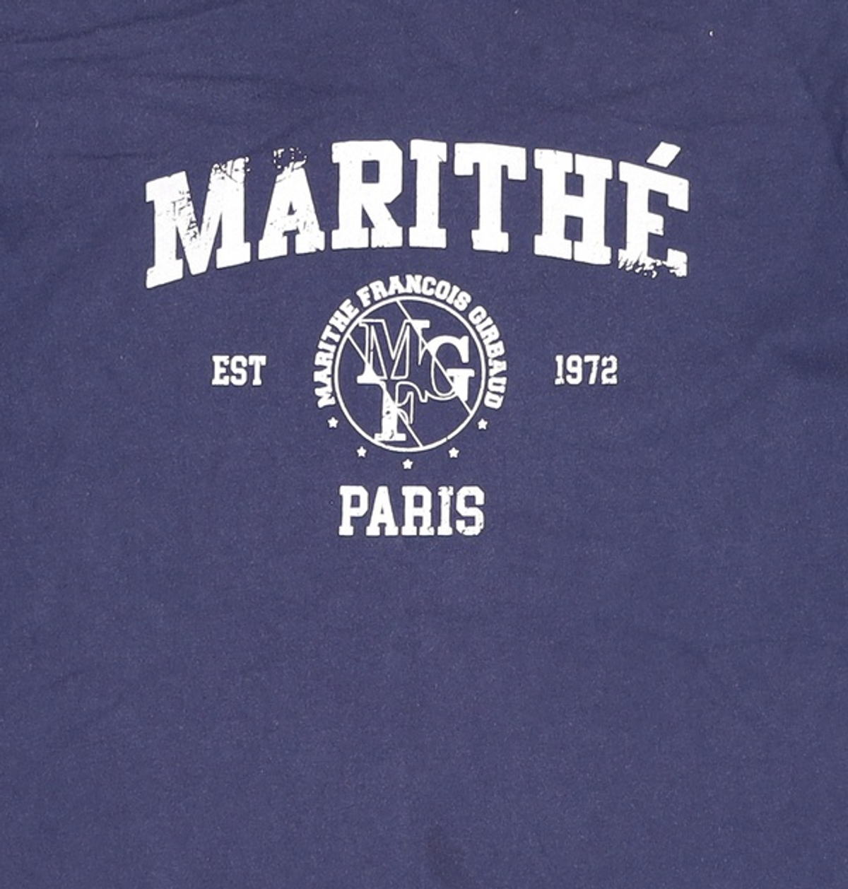 마리떼 프랑소와 저버(MARITHÉ + FRANҪOIS GIRBAUD) VINTAGE COLLEGE LOGO TEE navy M