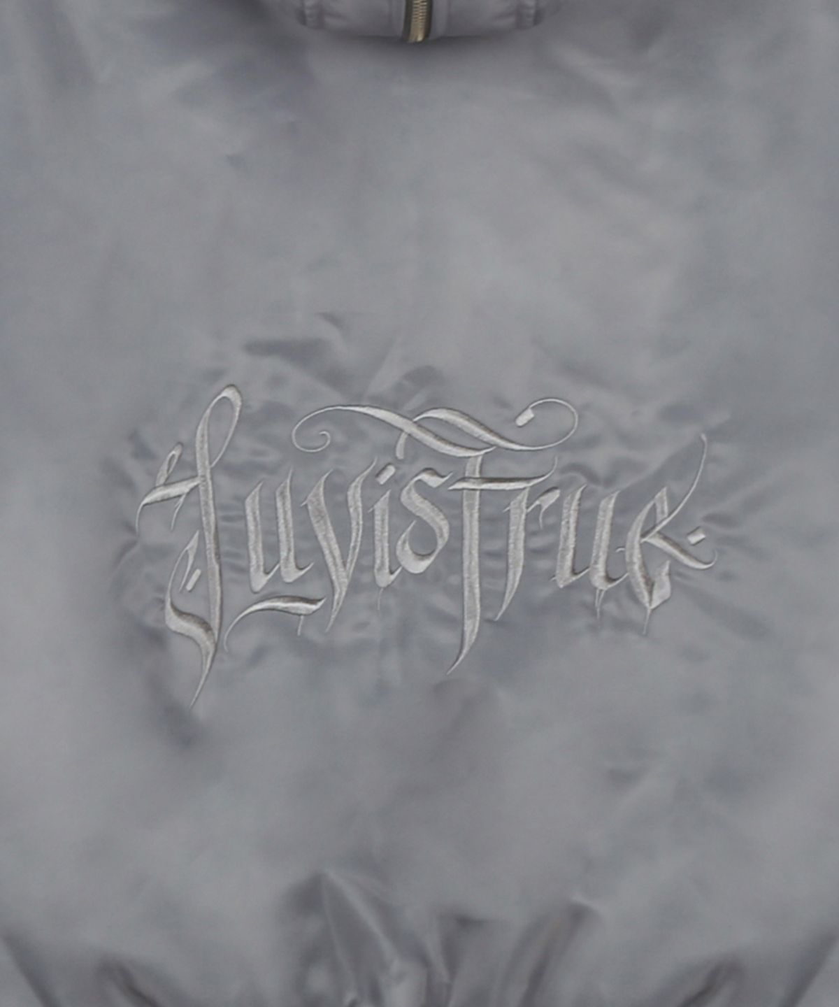 러브이즈트루(LUVISTRUE) RL FUR TRIM PATCH BOMBER JACKET(GRAY)