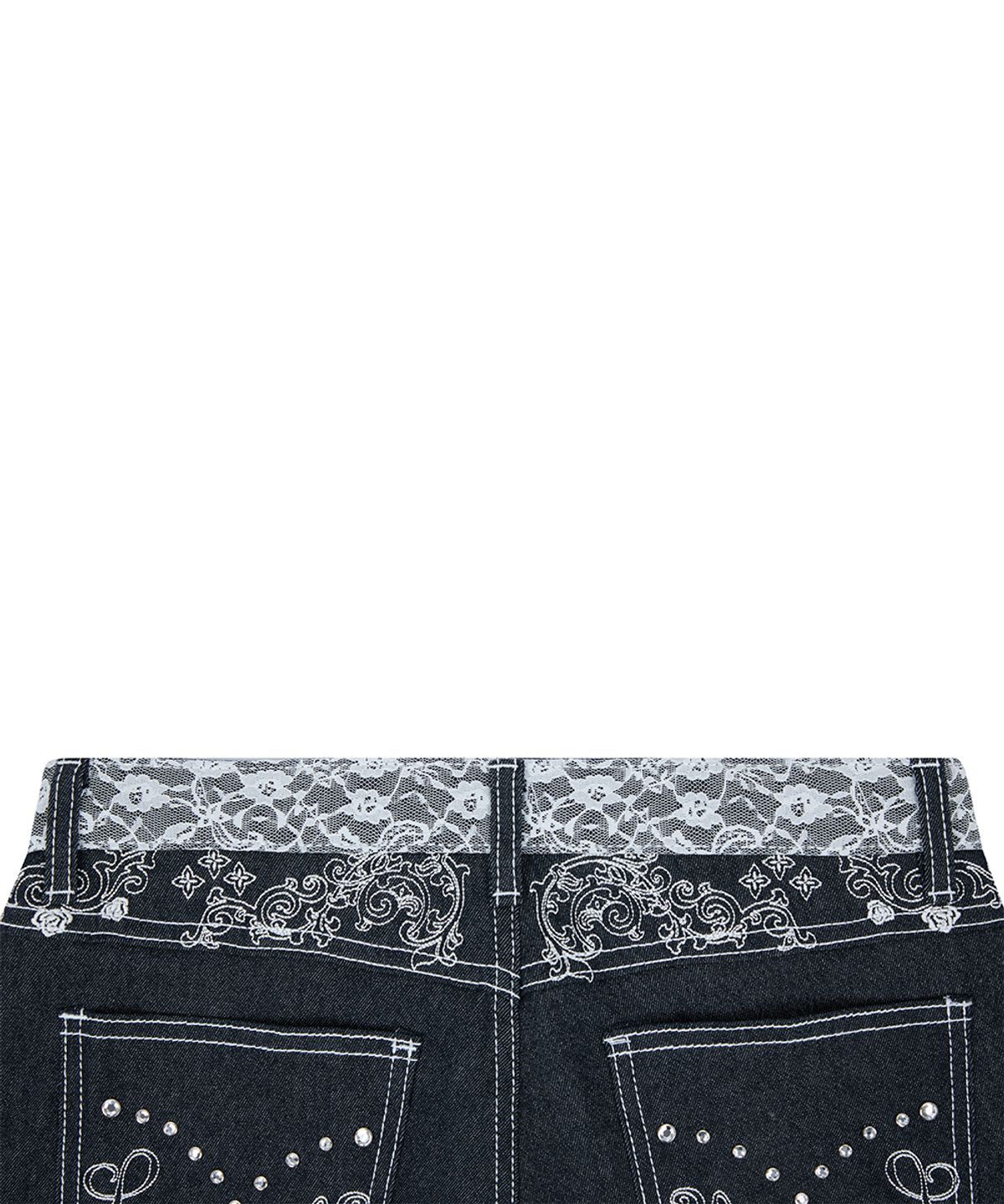 러브이즈트루(LUVISTRUE) RL LACE LOW RISE PANTS(DENIM)