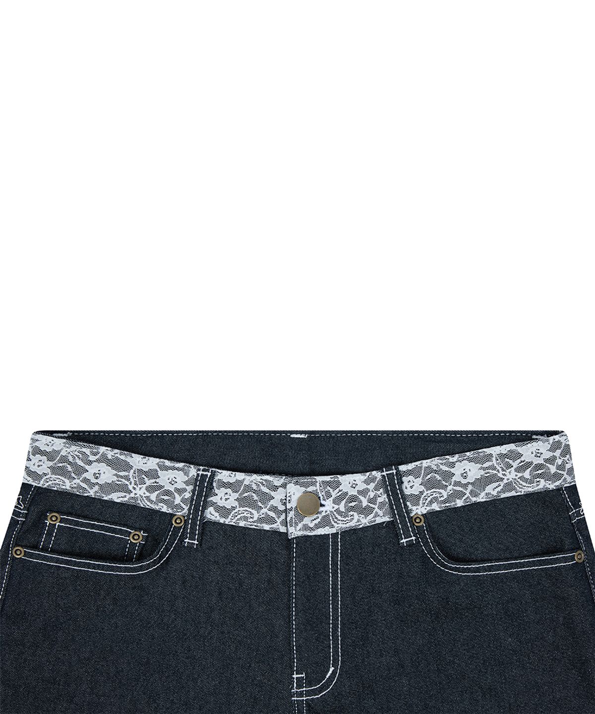 러브이즈트루(LUVISTRUE) RL LACE LOW RISE PANTS(DENIM)