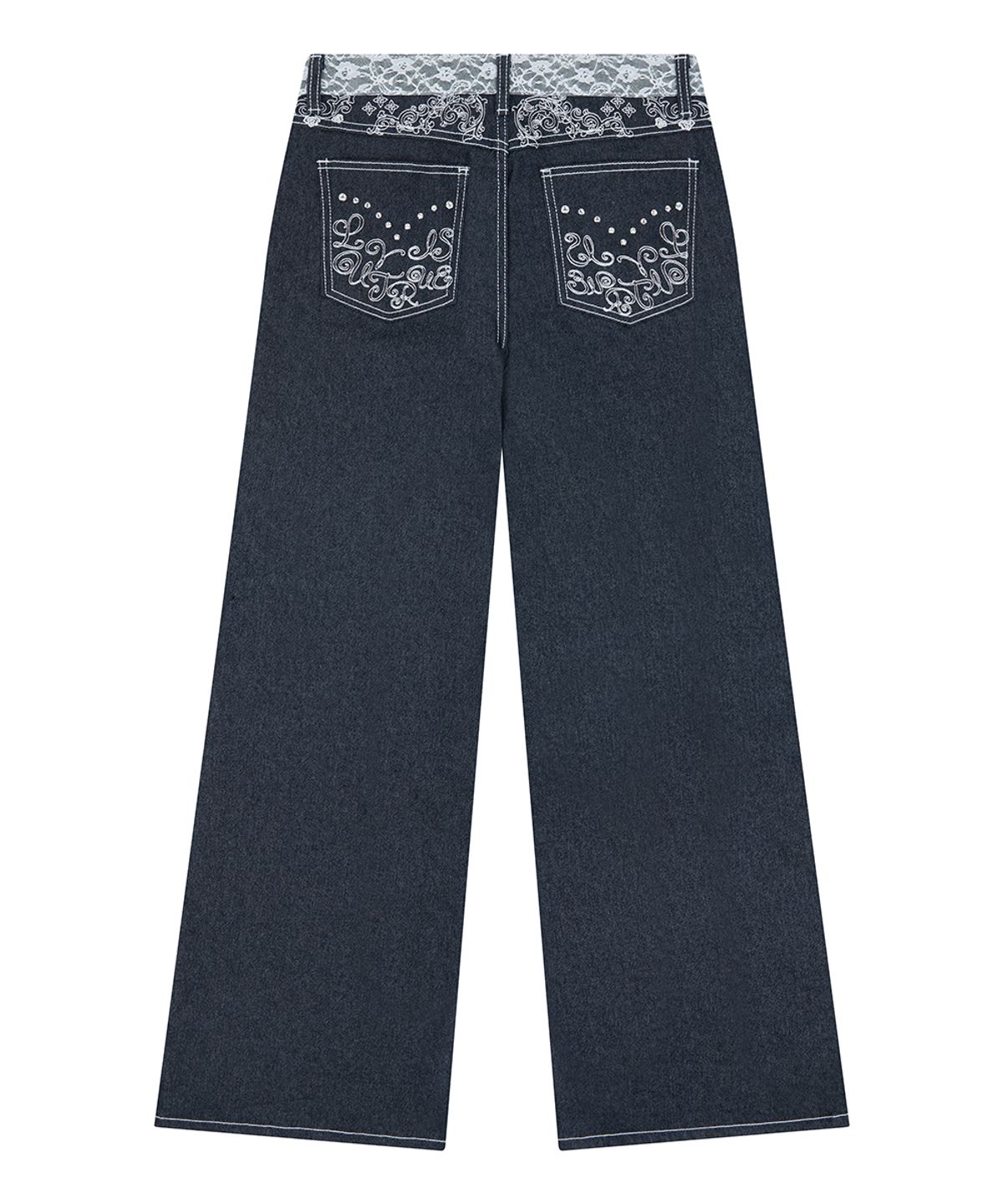 러브이즈트루(LUVISTRUE) RL LACE LOW RISE PANTS(DENIM)