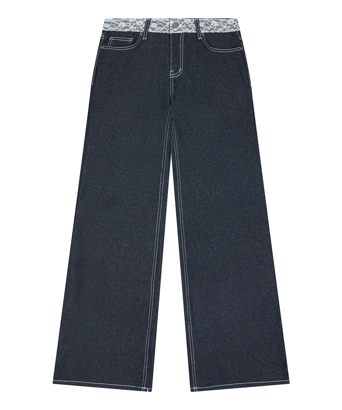 러브이즈트루(LUVISTRUE) RL LACE LOW RISE PANTS(DENIM)