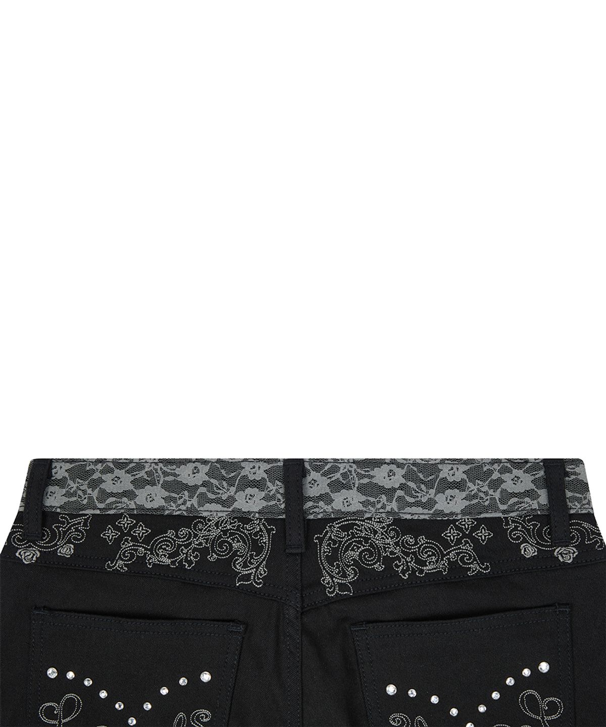 러브이즈트루(LUVISTRUE) RL LACE LOW RISE PANTS(BLACK)