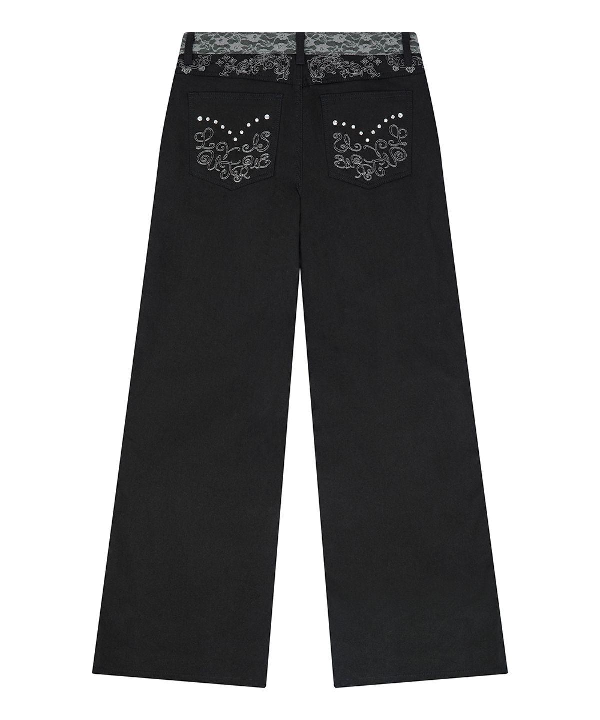 러브이즈트루(LUVISTRUE) RL LACE LOW RISE PANTS(BLACK)