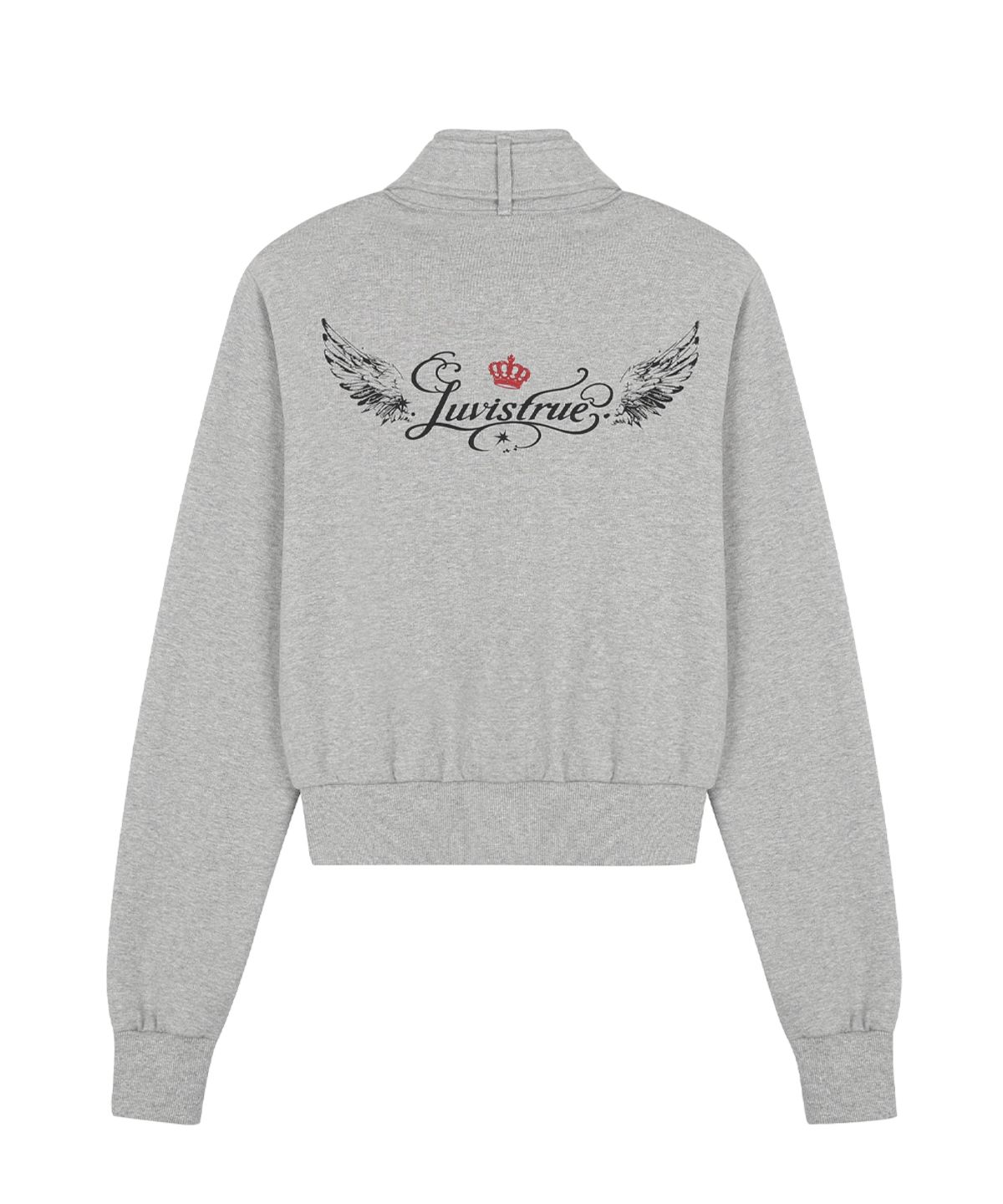 러브이즈트루(LUVISTRUE) RL LAYERED ANGEL TRAINING ZIP UP(GRAY)