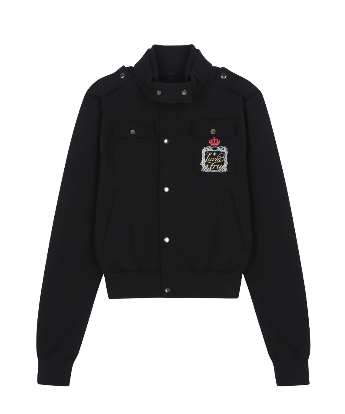러브이즈트루(LUVISTRUE) RL LAYERED ANGEL TRAINING ZIP UP(BLACK)